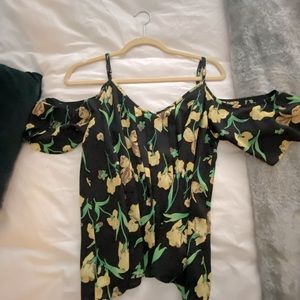 Sugar lips off the shoulder floral top